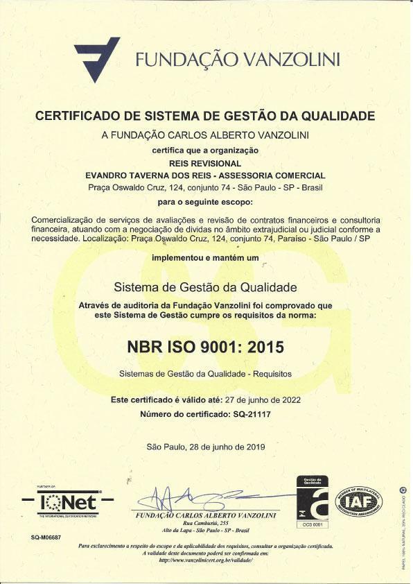 Certificado Reis Revisional