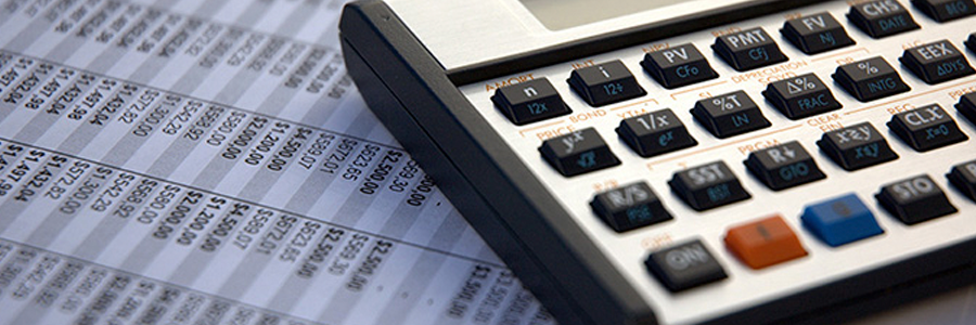 Detalhe de uma calculadora específica usada em simulações com Calculadoras Financeiras.